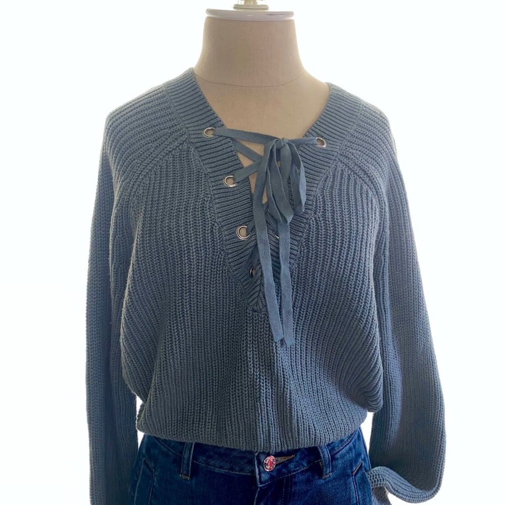 Kendall & Kylie Tie Front Sweater
